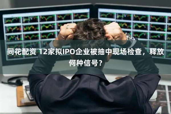 同花配资 12家拟IPO企业被抽中现场检查，释放何种信号？