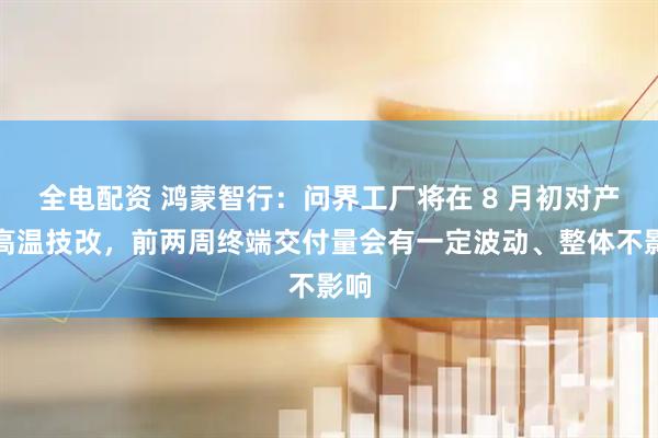 全电配资 鸿蒙智行：问界工厂将在 8 月初对产线高温技改，前两周终端交付量会有一定波动、整体不影响